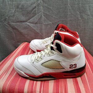 %Air Jordan 5 Retro 2013 Fire Red Size 11 Men AJ25